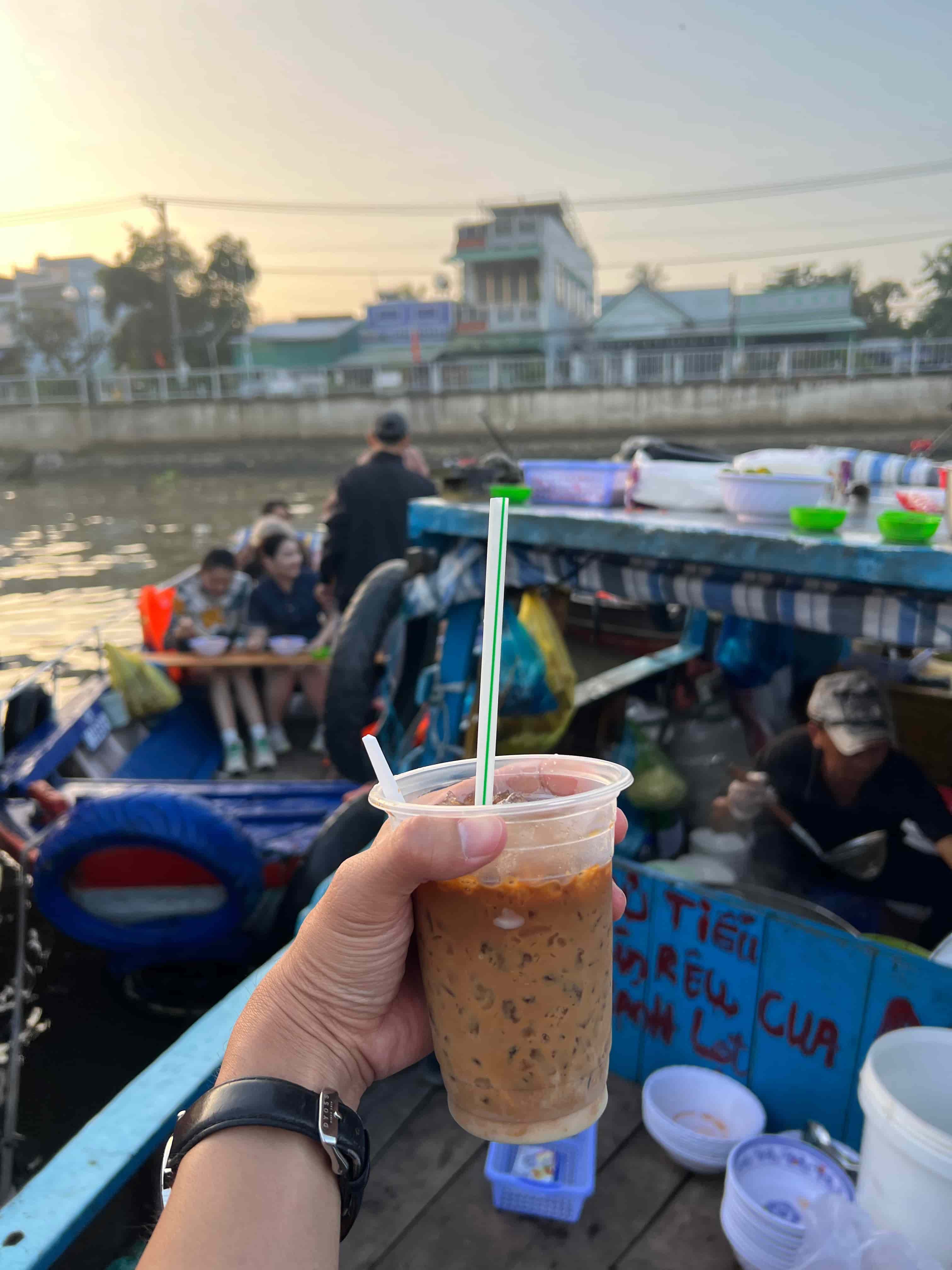Cai Rang floating Market, Can Tho – Travel Guide (2025) 15 Enjoy traditional Vietnamese coffee