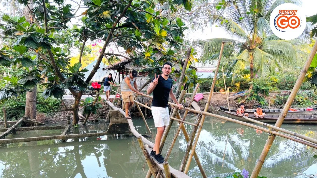 Son islet tour | Explore local islet in Mekong river 32 Son islet tour - Try monkey bridge