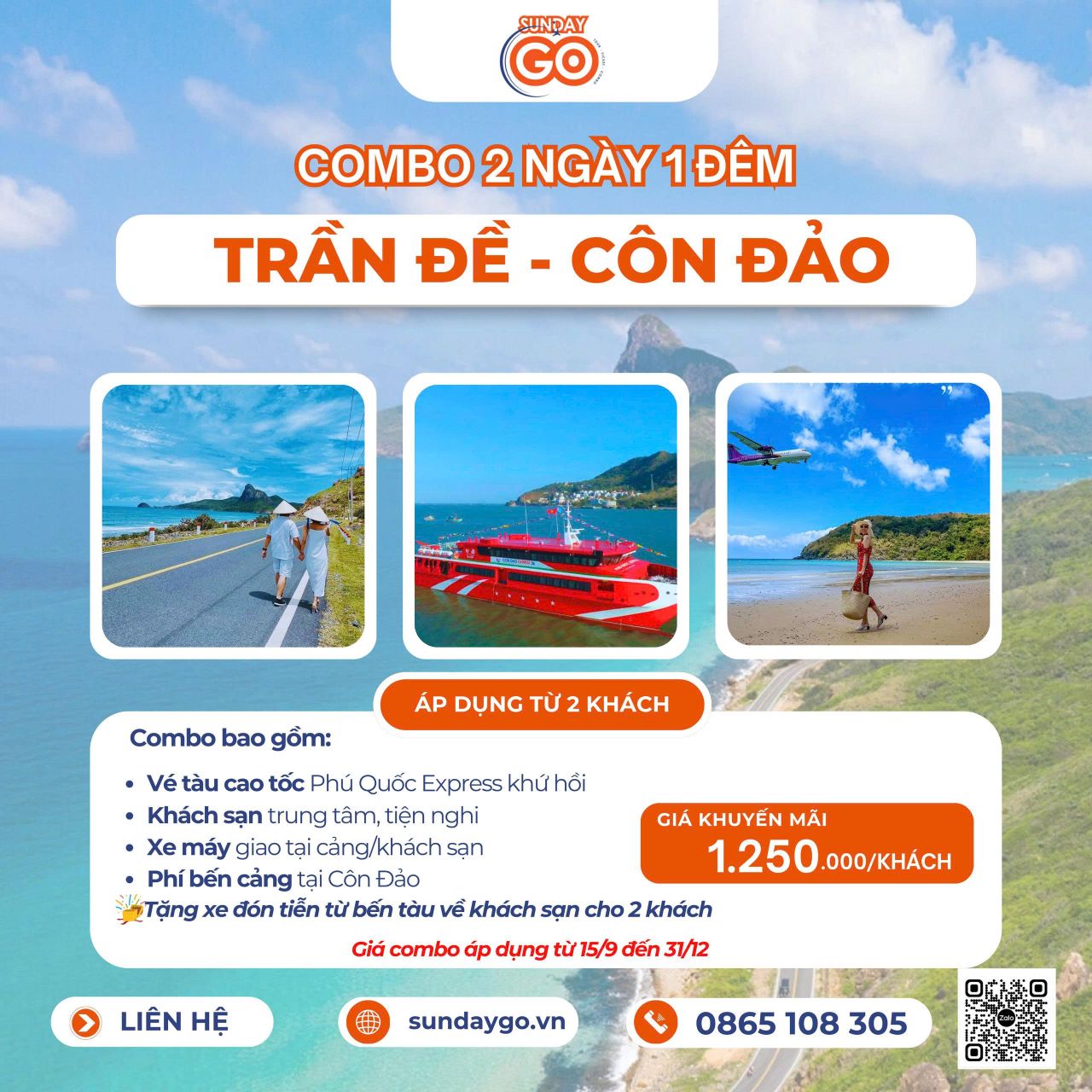 Combo Sóc Trăng Côn Đảo 2 ngày 1 đêm | Phú Quốc Express 8 Combo Côn Đảo 2 ngày 1 đêm - Khuyến mãi mùa thu cực hot