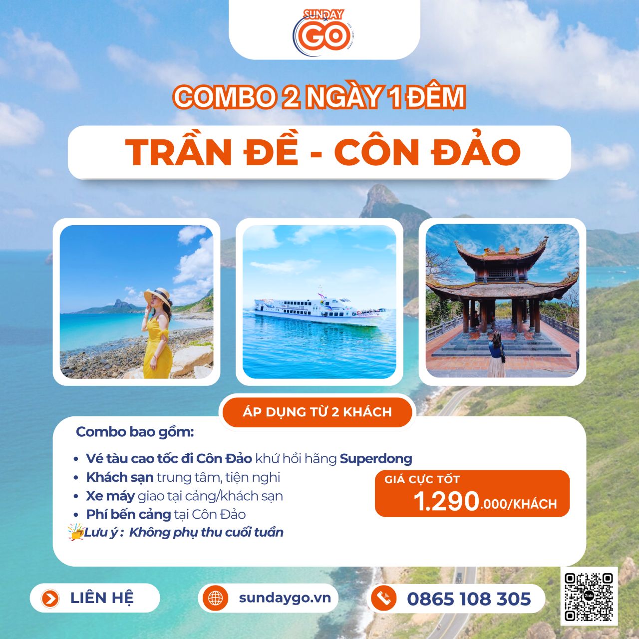 Combo Trần Đề Côn Đảo 2 ngày 1 đêm | Tàu Superdong 1290k 9 Combo Côn Đảo 2 ngày 1 đêm từ Trần Đề - Hãng tàu Superdong