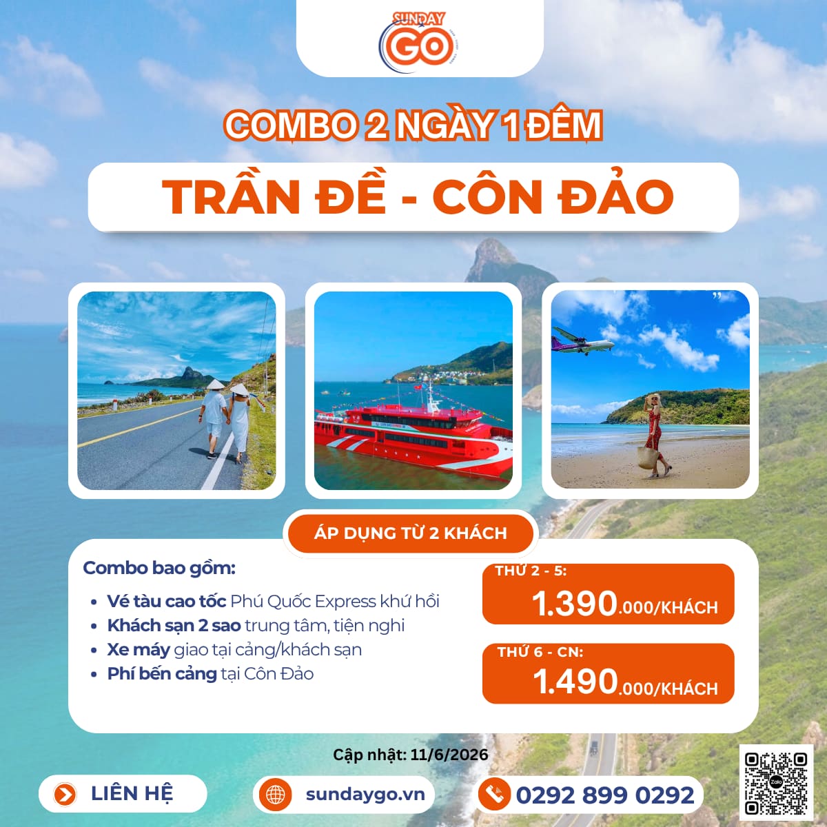 Combo Sóc Trăng Côn Đảo 2 ngày 1 đêm chỉ từ 1390k