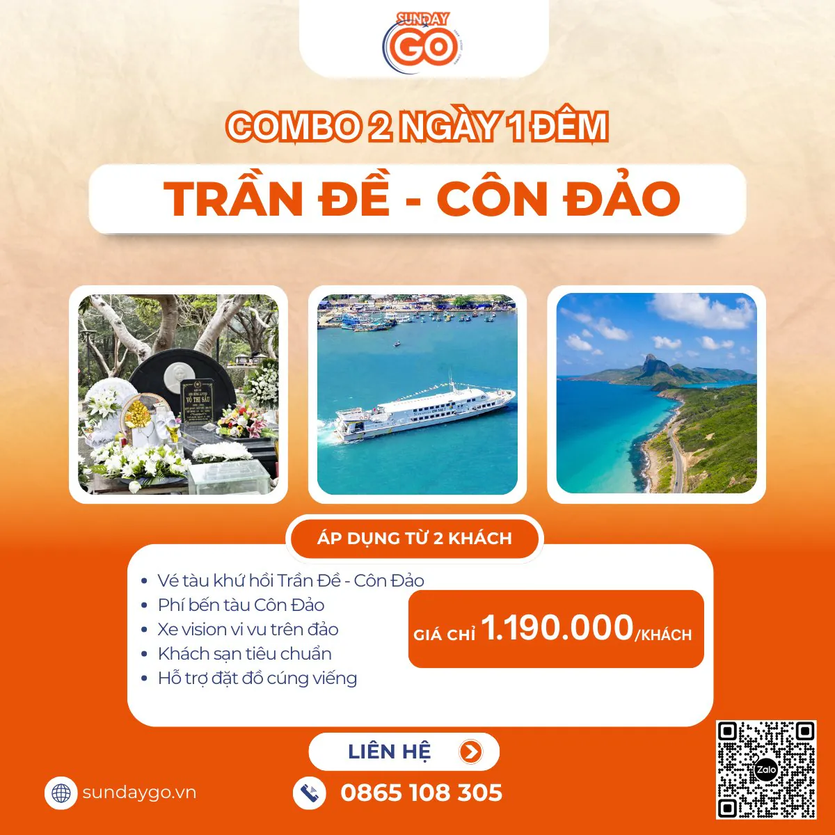 Combo Trần Đề Côn Đảo 2 ngày 1 đêm hãng tàu Superdong chỉ có 1190k/khách