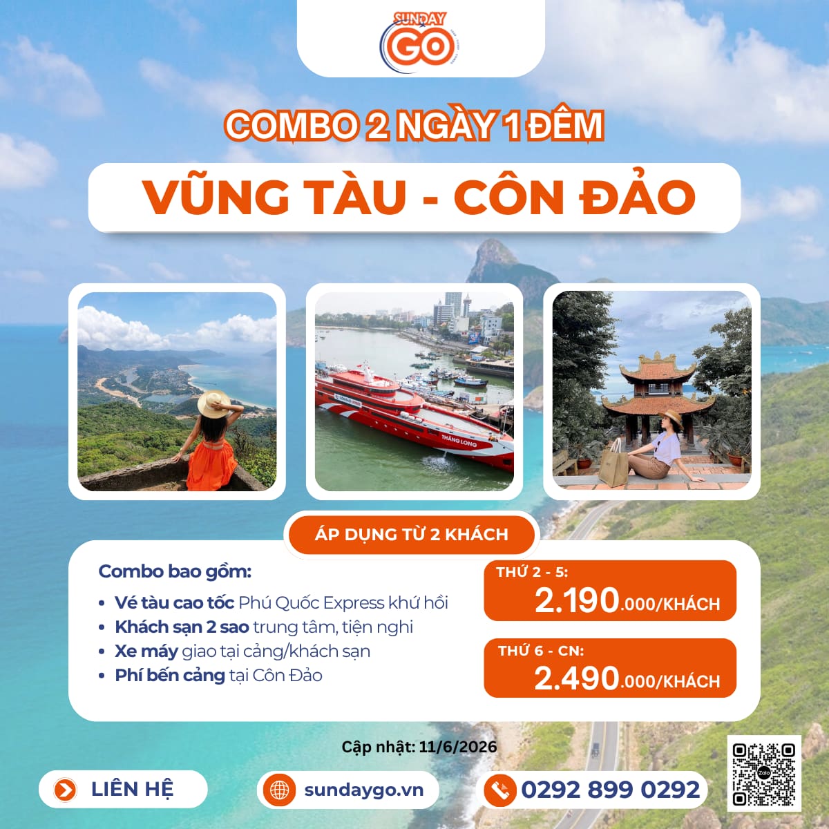 Combo Vũng Tàu Côn Đảo 2 ngày 1 đêm | Phú Quốc Express 15 Combo Vũng Tàu_Côn Đảo 2 ngày 1 đêm chỉ từ 2190k