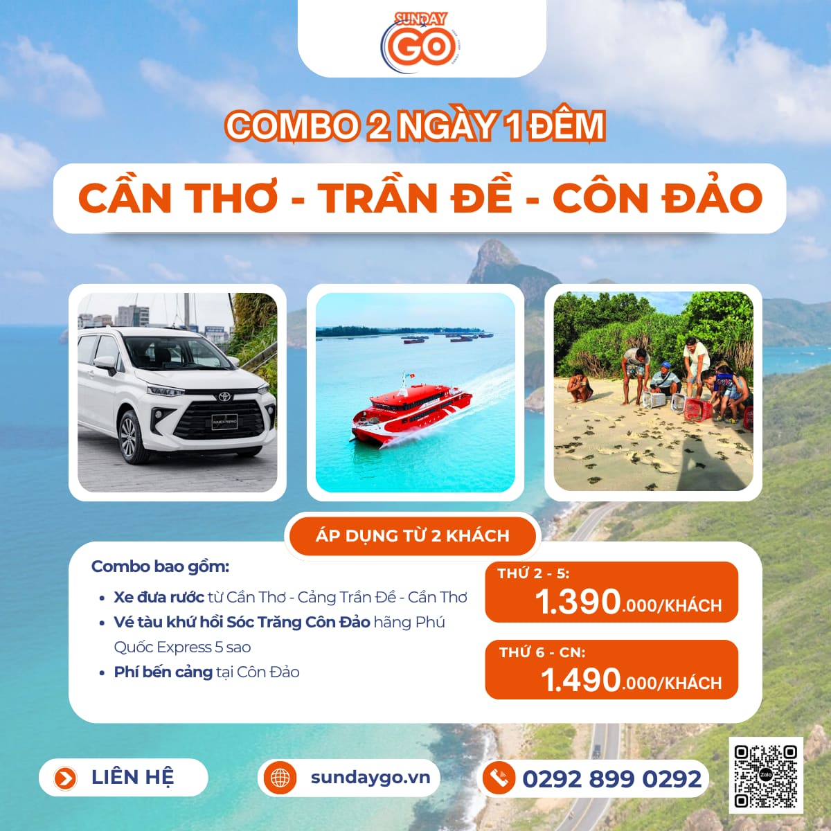 Combo Cần Thơ - Trần Đề - Côn Đảo (Chưa bao gồm khách sạn)