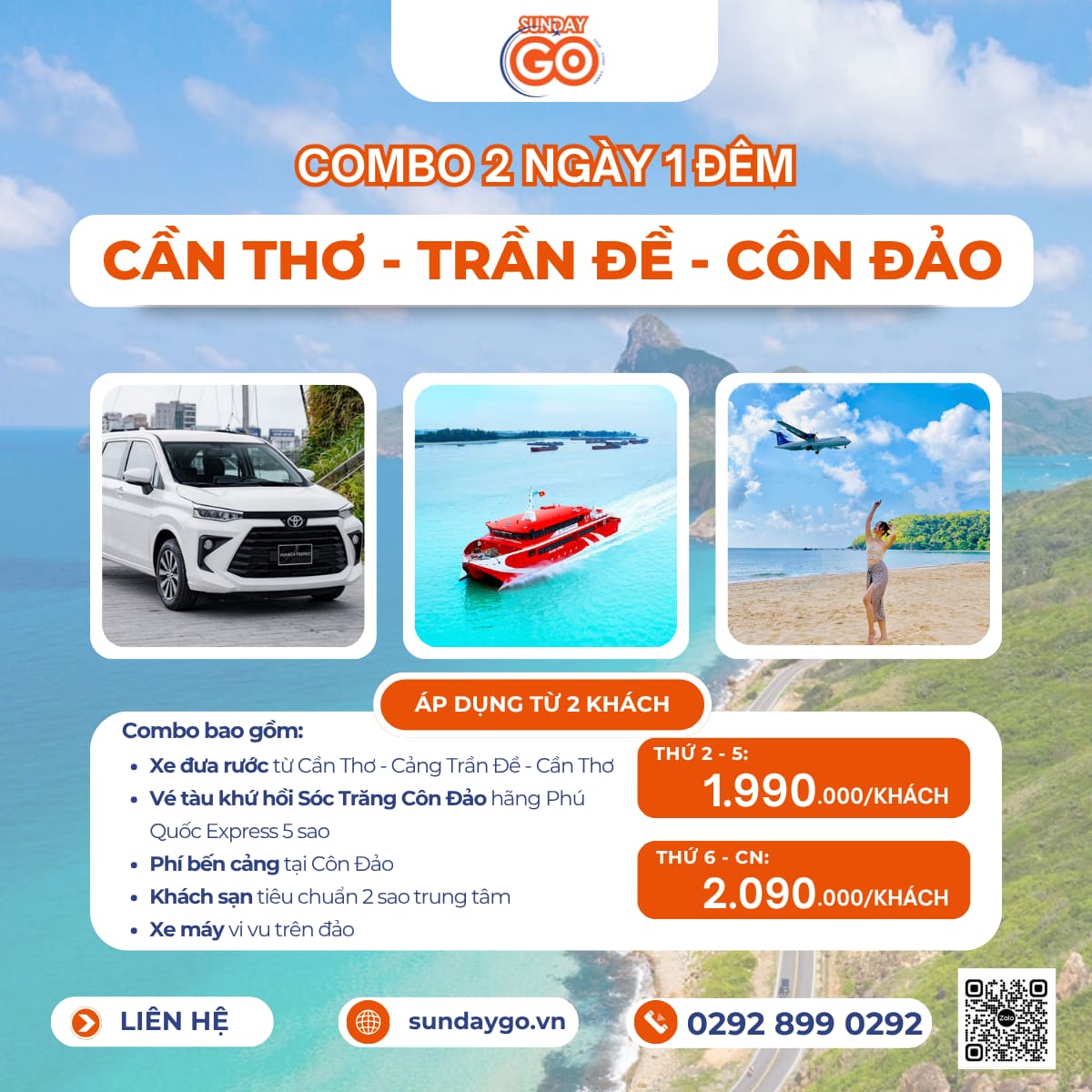 Combo Cần Thơ - Trần Đề - Côn Đảo (Đã bao gồm khách sạn)