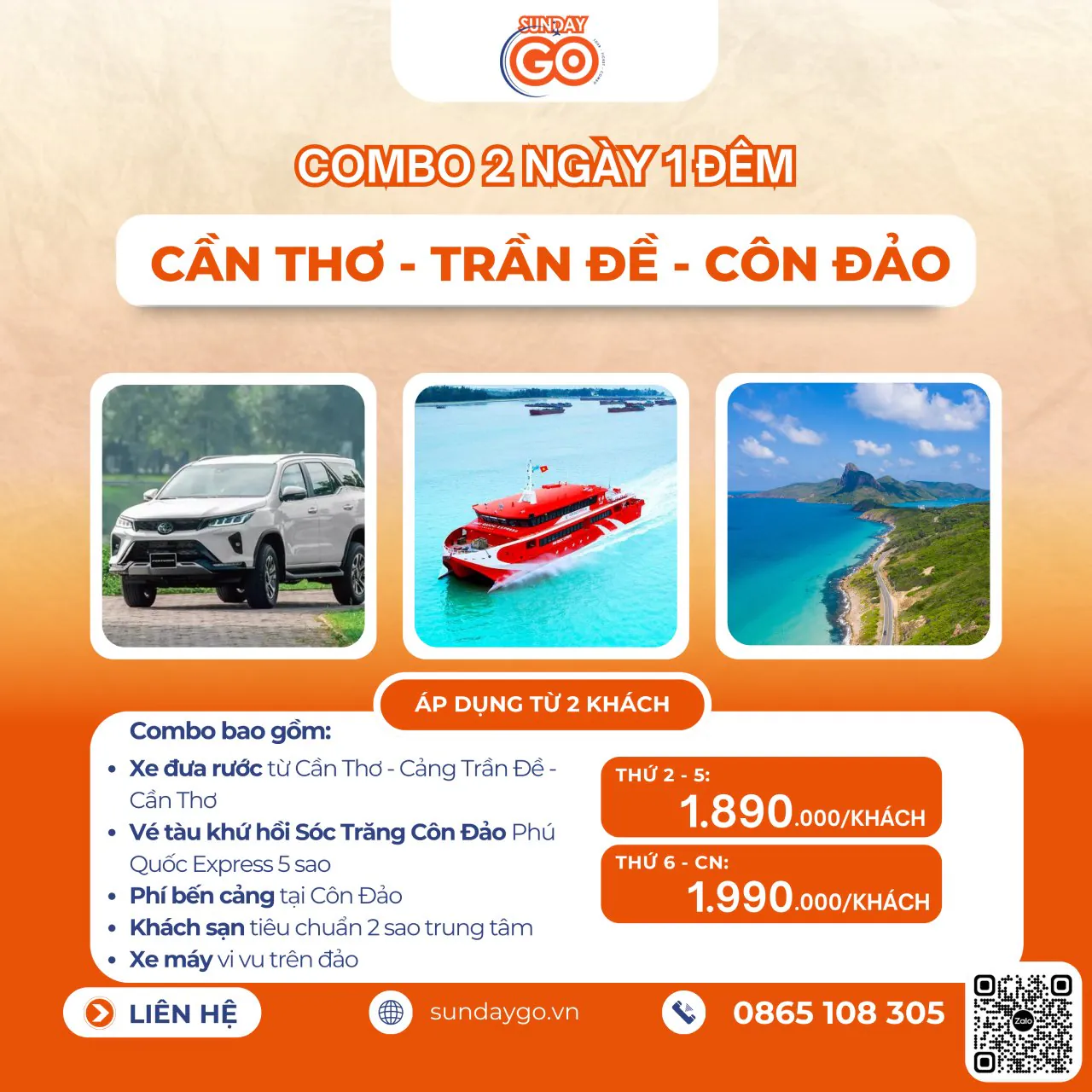 Combo Cần Thơ - Trần Đề - Côn Đảo (Đã bao gồm khách sạn)