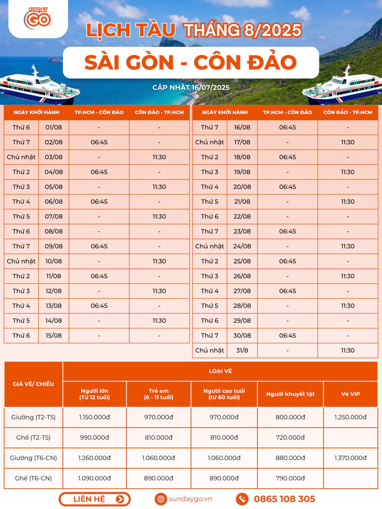 Vé tàu cao tốc Sài Gòn Côn Đảo | Phú Quý Express 5 sao 8 Lịch tàu cao tốc Sài Gòn Côn Đảo tháng 8 mới nhất