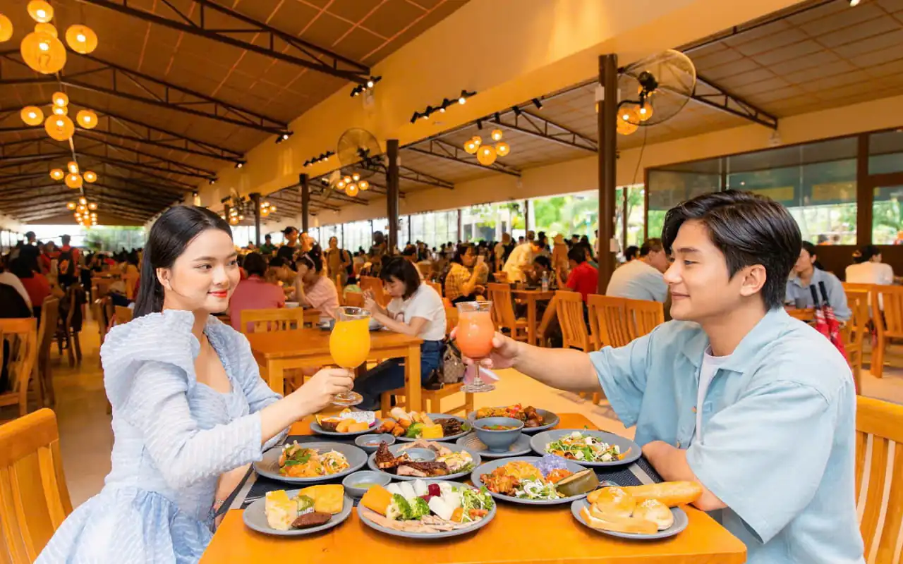 Tour 4 đảo Phú Quốc cáp treo & Buffet Hòn Thơm 17 Bữa trưa buffet tại Hòn Thơm