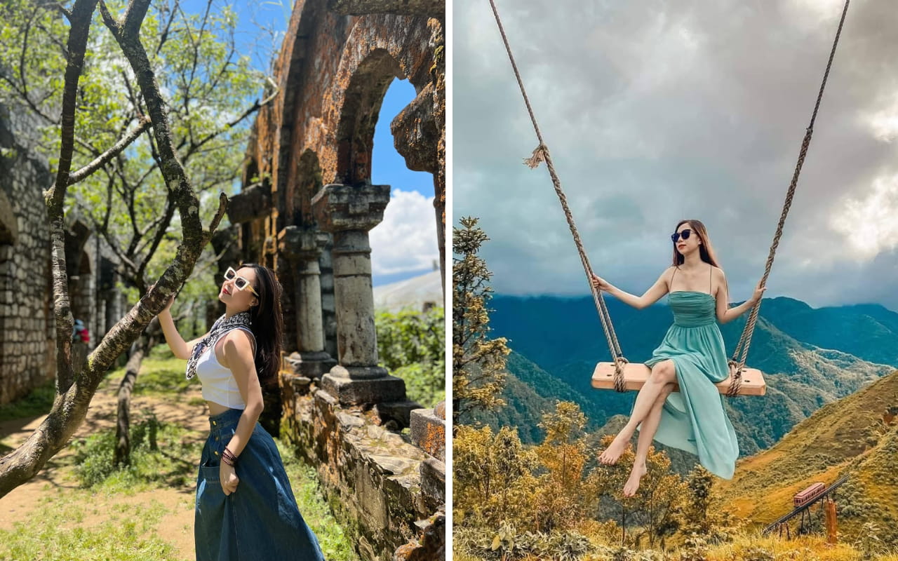 Tour Hà Nội - Sapa - Moana - Cát Cát - Fansipan 3 ngày 2 đêm 21 Check-in hai địa điểm đẹp tại SaPa đó là Tu viện cổ Tả Phìn, Swing Sapa