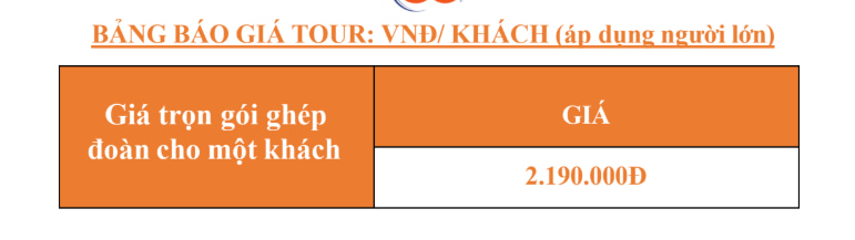 Bảng giá tour Nam Du 2 ngày 1 đêm từ Cần Thơ