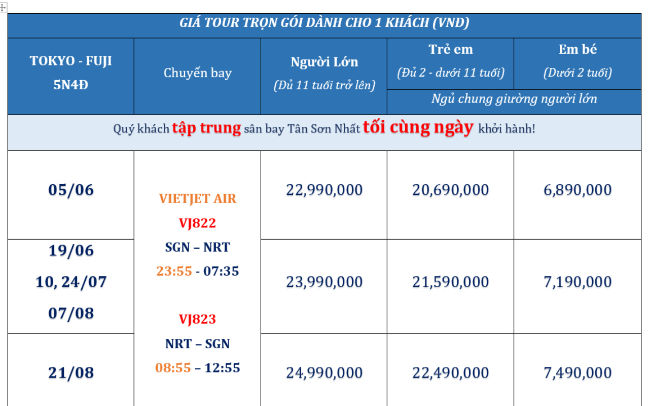 Tour Nhật Bản 5 ngày 4 đêm | Tokyo - Núi Phú Sĩ - Narita 11 Tour Nhât Bản 5 ngày 4 đêm -bảng giá