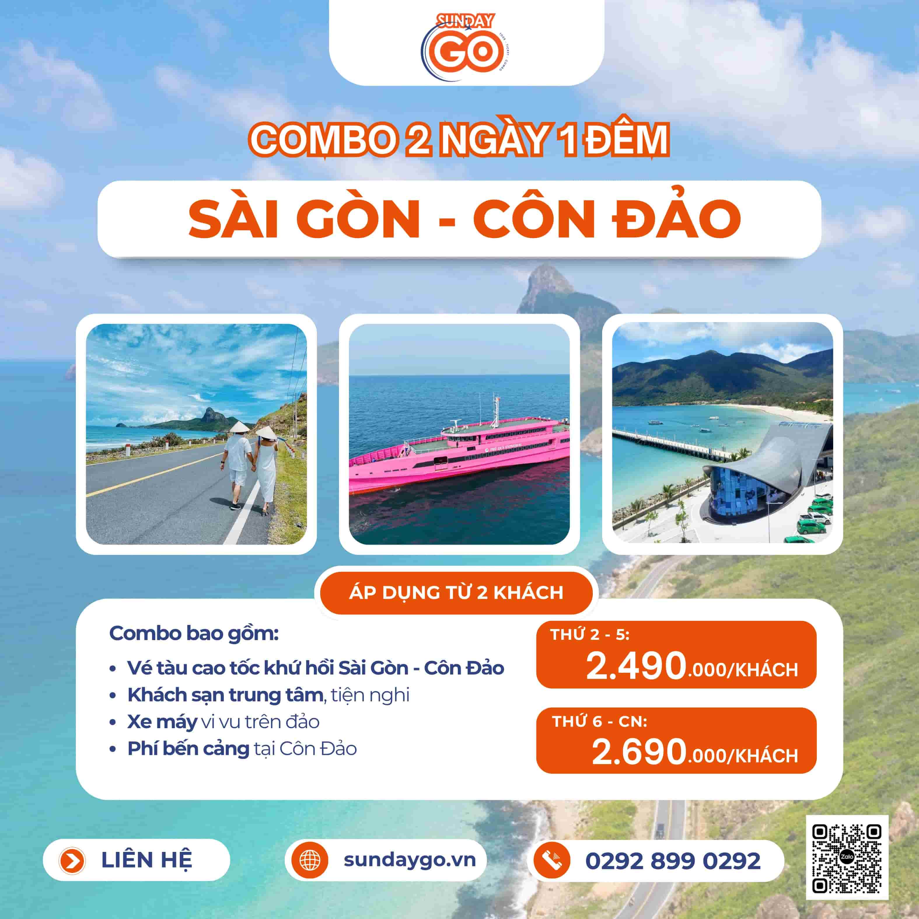 Combo Sài Gòn Côn Đảo 2 ngày 1 đêm bằng tàu cao tốc Phú Quý Express