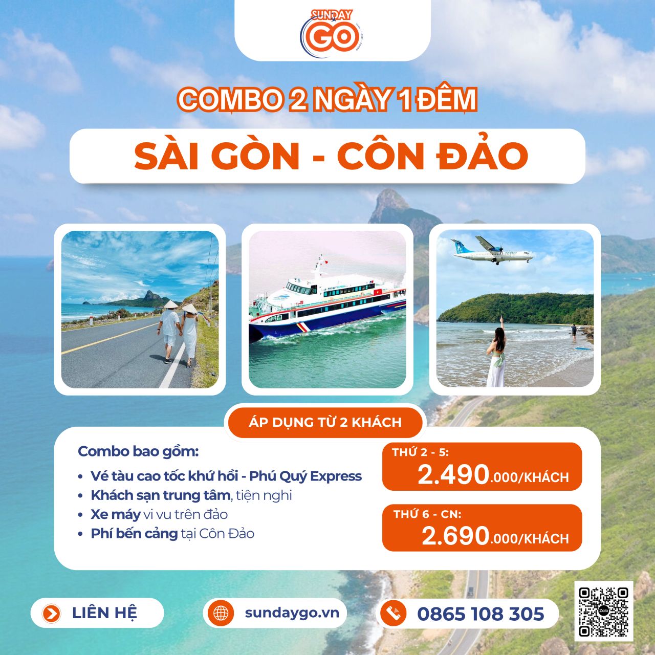 Combo Sài Gòn Côn Đảo 2 ngày 1 đêm bằng tàu cao tốc Phú Quý Express