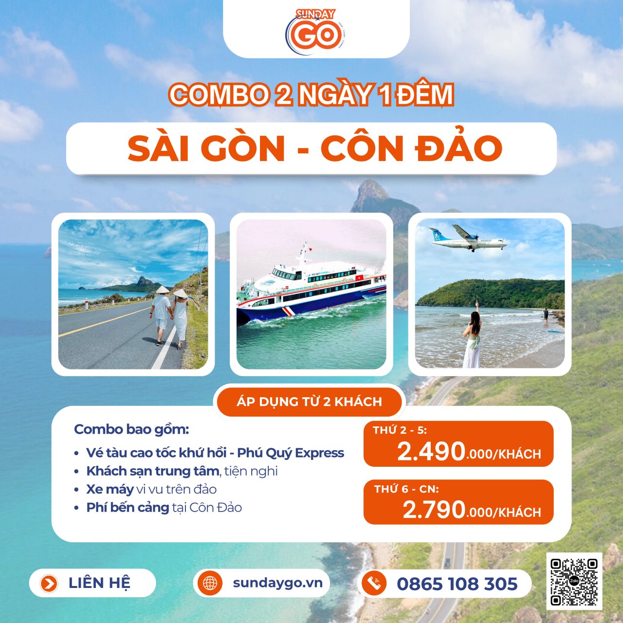 Combo Sài Gòn Côn Đảo 2 ngày 1 đêm | Phú Quý Express 2 Combo Sài Gòn Côn Đảo 2 ngày 1 đêm bằng tàu cao tốc