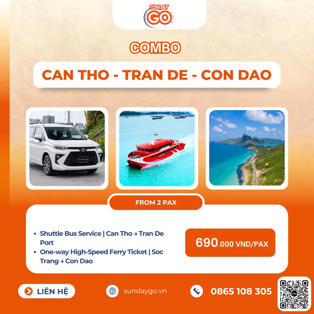 Fast ferry from Can Tho to Con Dao – Phu Quoc Express 2 Sunday Go Combo – Easy Travel from Can Tho to Con Dao