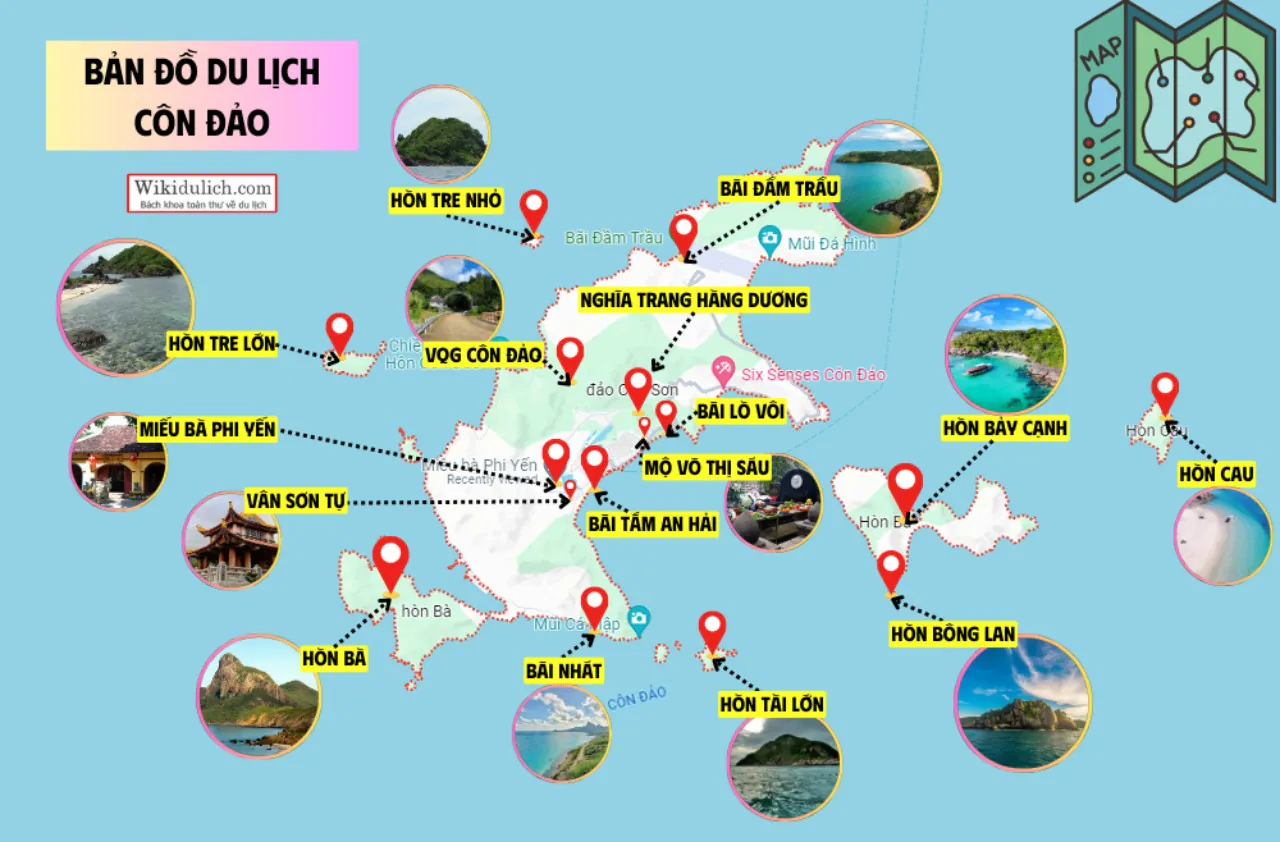 Bản đồ du lịch Côn Đảo