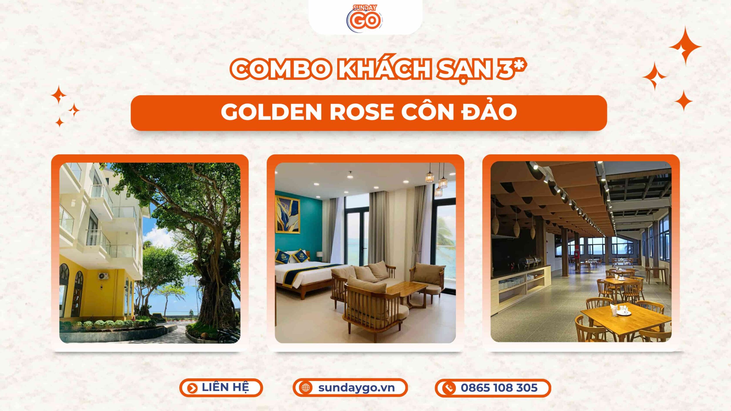 Combo Côn Đảo 3 sao | Khách sạn Golden Rose sát biển 1 Combo Côn Đảo 3 sao - Khách sạn Golden Rose
