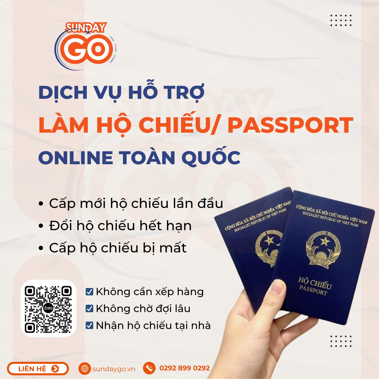 Dịch vụ làm hộ chiếu (passport) online ở Cần Thơ uy tín