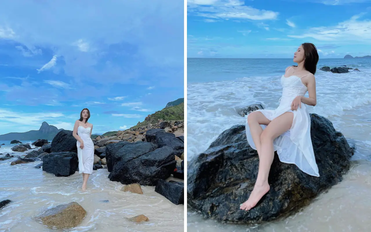 Chụp ảnh với vẻ đẹp bãi Nhát Côn Đảo