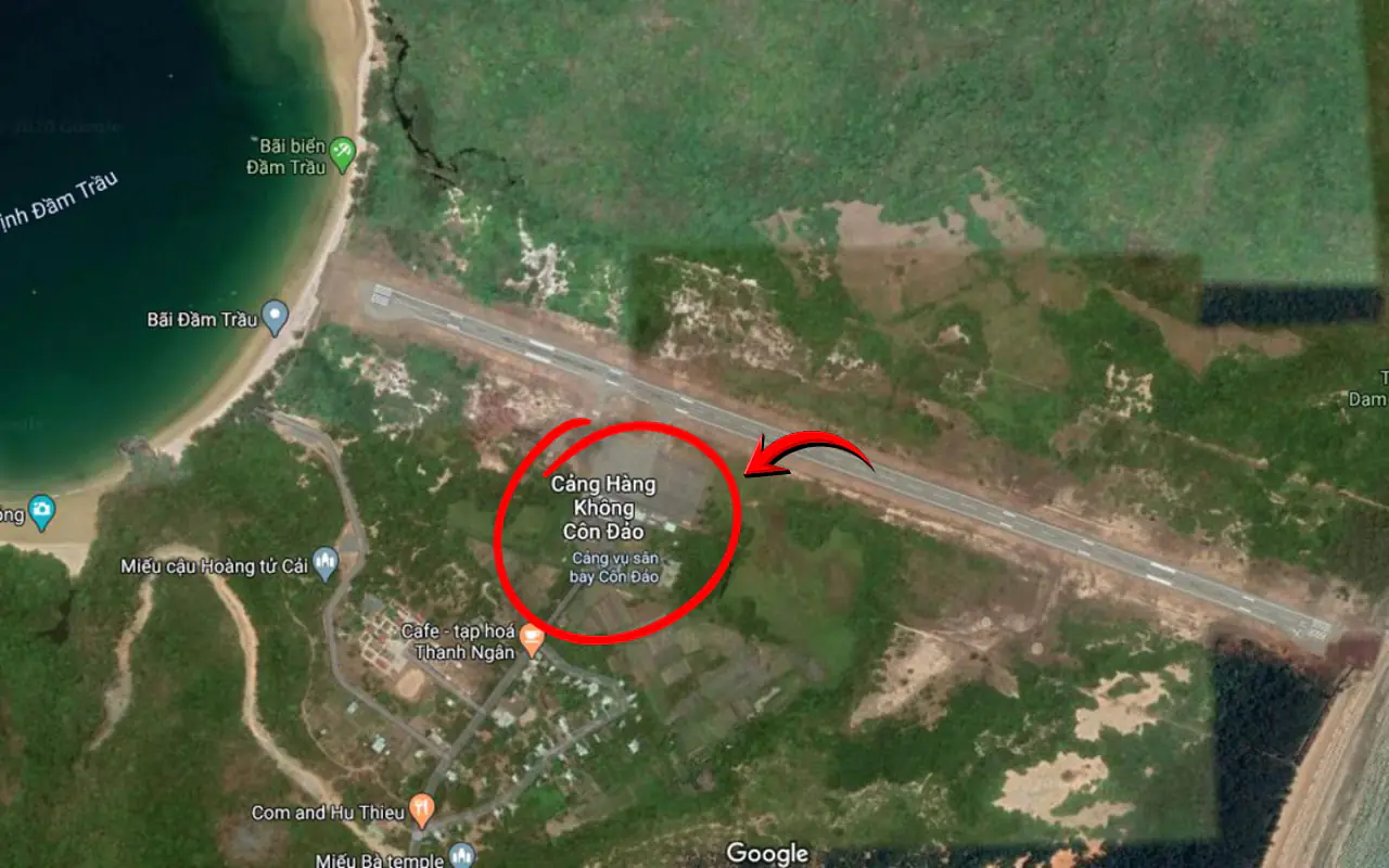 Vị trí sân bay Côn Đảo