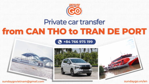 private car transfer from Can Tho to Tran De port (soc trang)