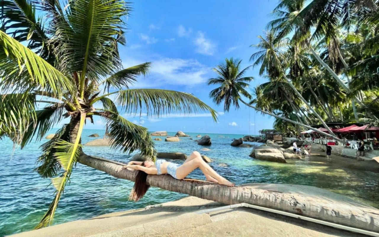 Tour Hòn Sơn 2 ngày 1 đêm từ Rạch Giá chỉ từ 1950k 5 Tour Hòn Sơn 2 ngày 1 đêm - Cây dừa nằm