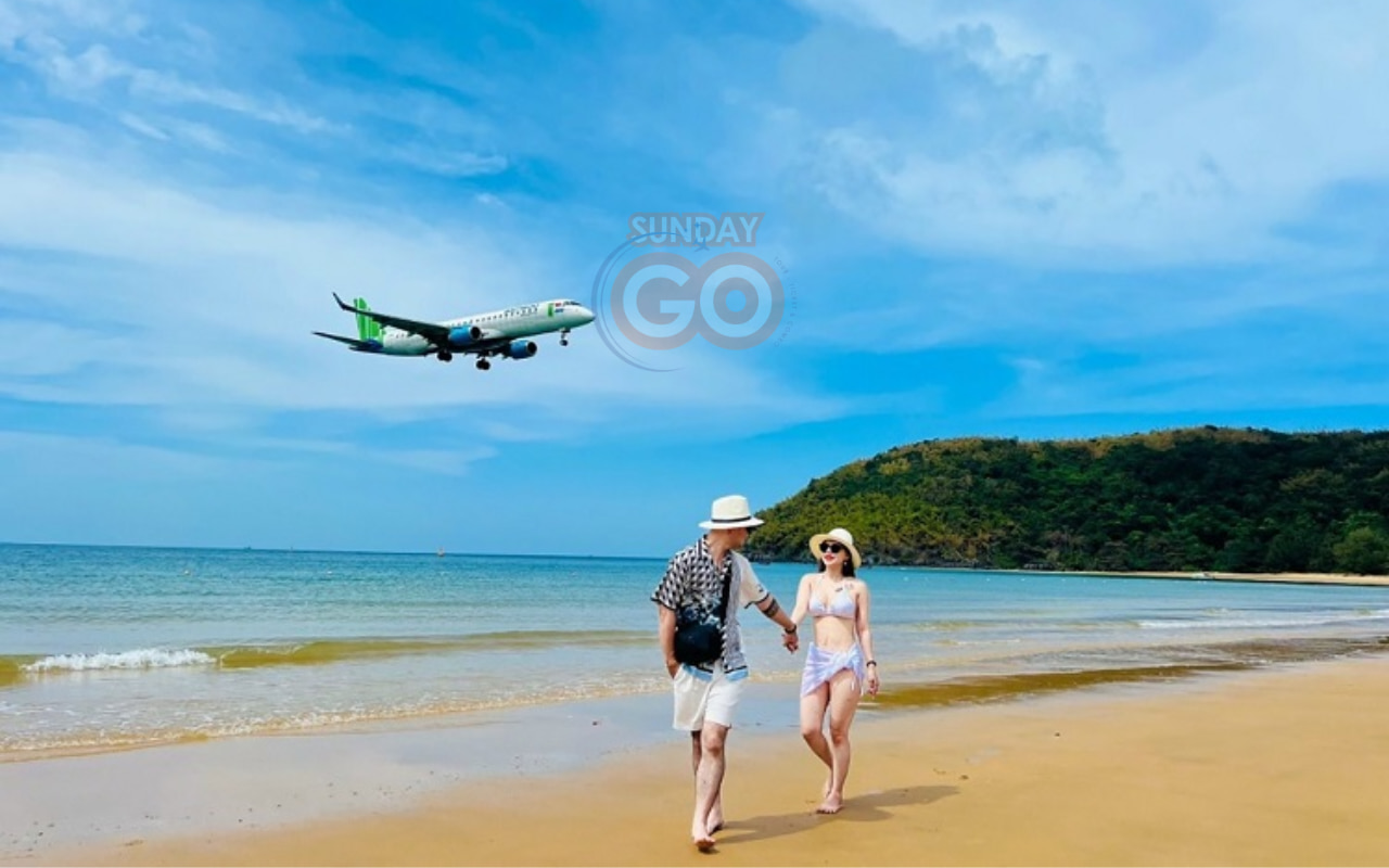 Check in cùng máy bay tại Bãi Đầm Trầu