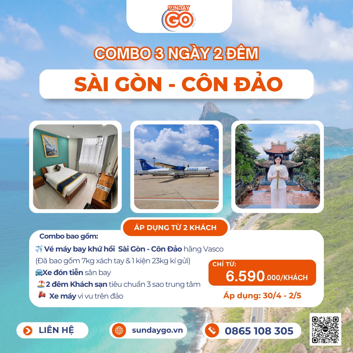 Combo Côn Đảo từ Sài Gòn bằng máy bay 3 ngày 2 đêm 9 Combo Côn Đảo từ Sài Gòn bằng máy bay