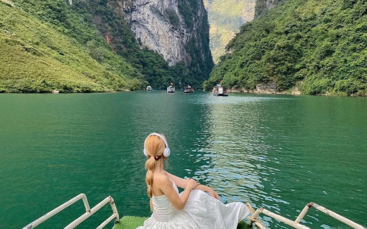 Ảnh khách check-in sông Nho Quế