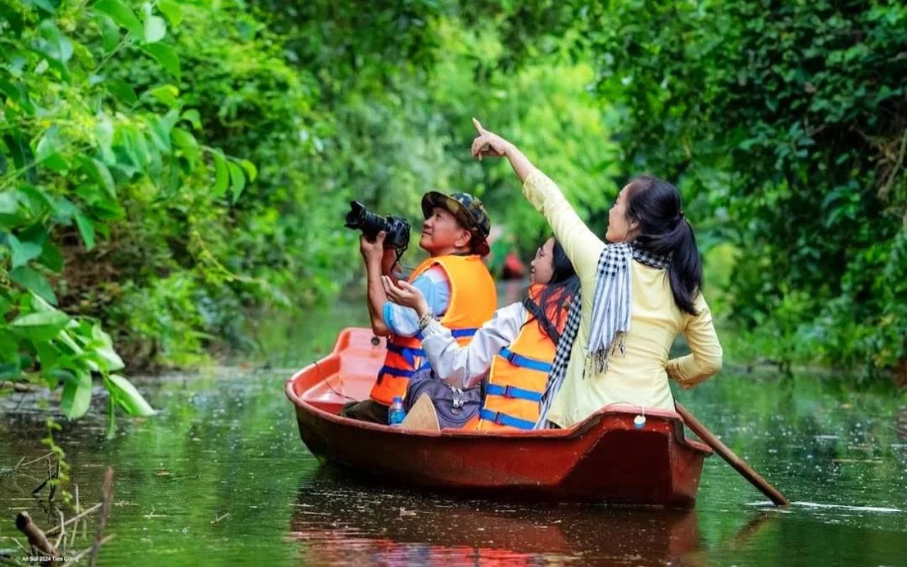 Ảnh khách check-in khu du lịch sinh thái Gáo Giồng