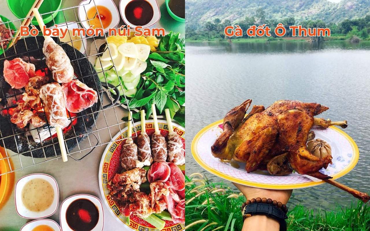 Đặc sản An Giang: Top 10+ món ngon & làm quà (2026) 4 Bò bảy món núi Sam và gà đốt Ô Thum