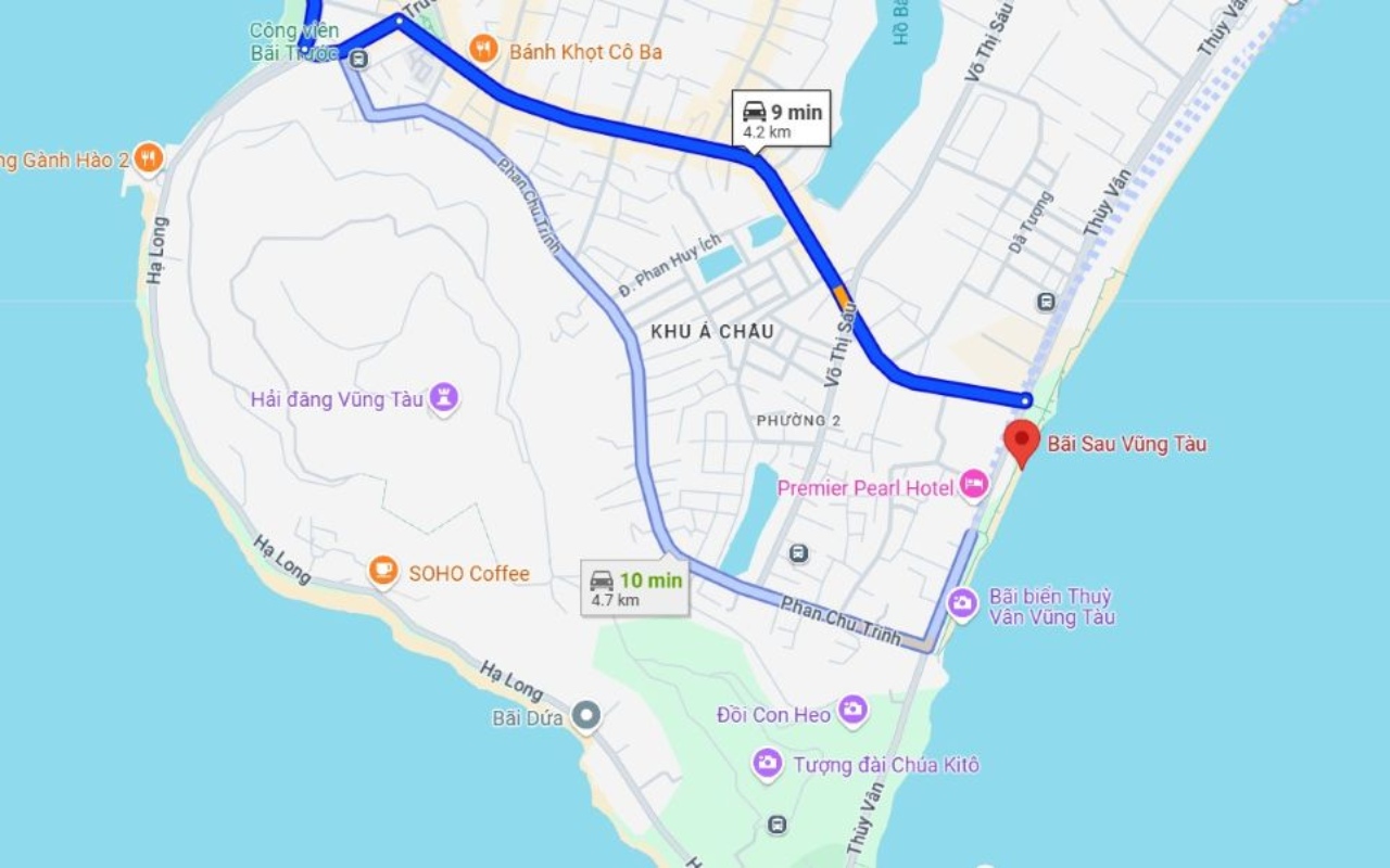 Du khách có thể linh hoạt lựa chọn phương tiện di chuyển đến Bãi Sau Vũng Tàu