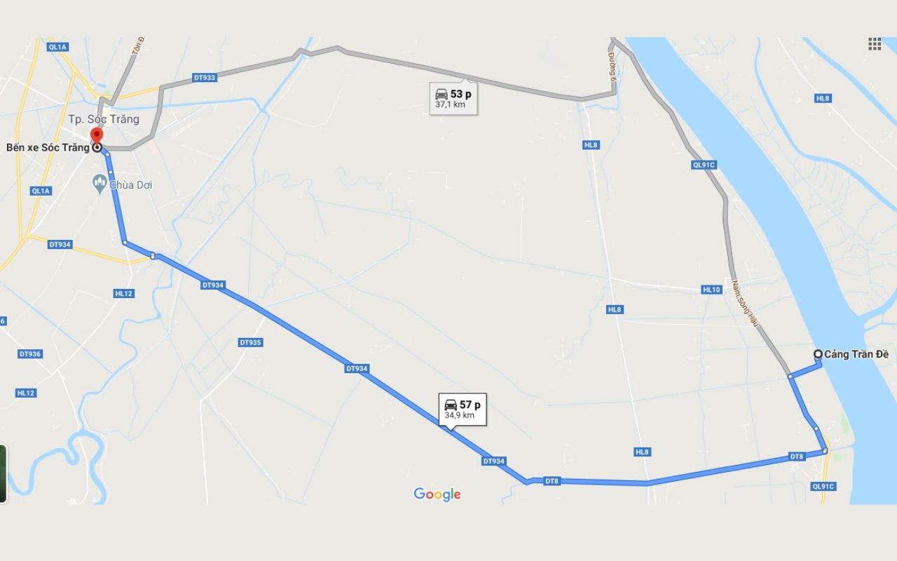 Có thể di chuyển đến bến cảng Trần Đề dễ dàng