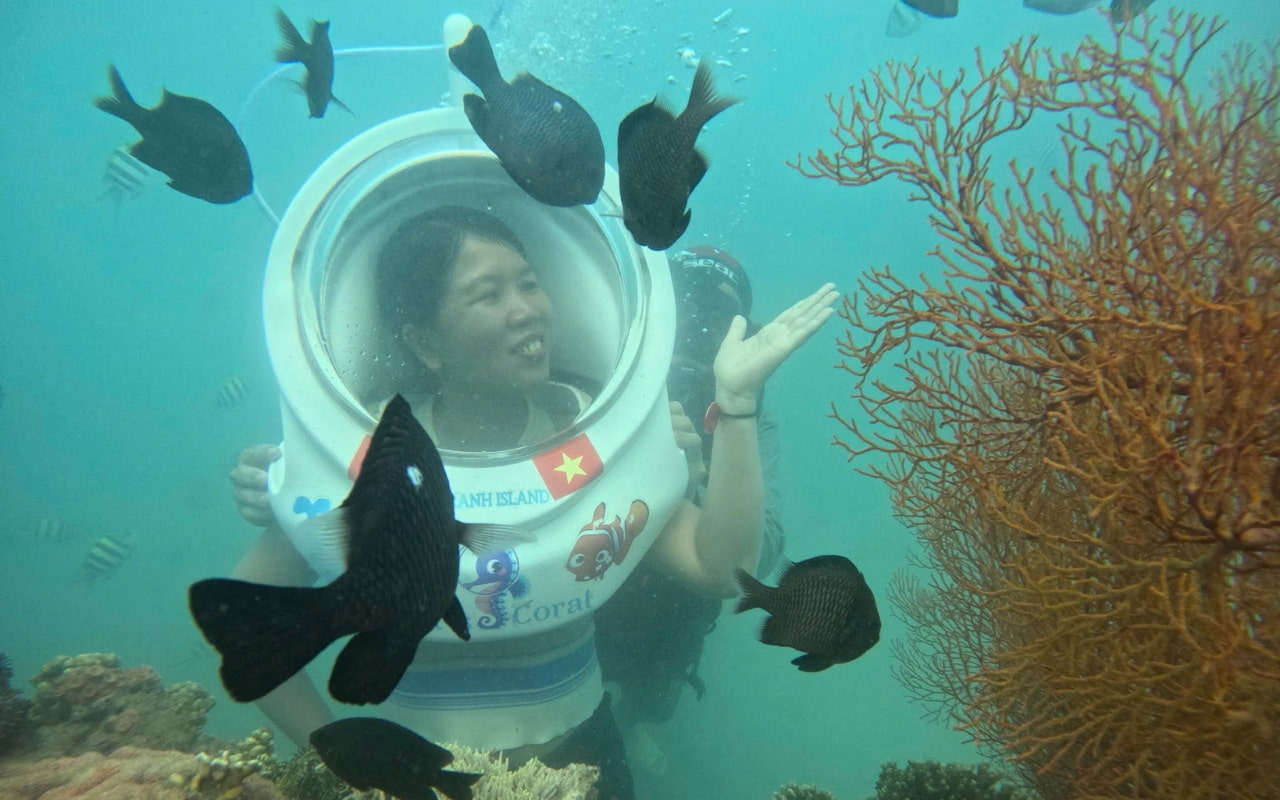 Tour 3 đảo Nha Trang Vip | Cano - Lặn ngắm san hô - Chụp SUP 10 Tour 3 đảo Nha Trang - Đi bộ dưới đáy biển