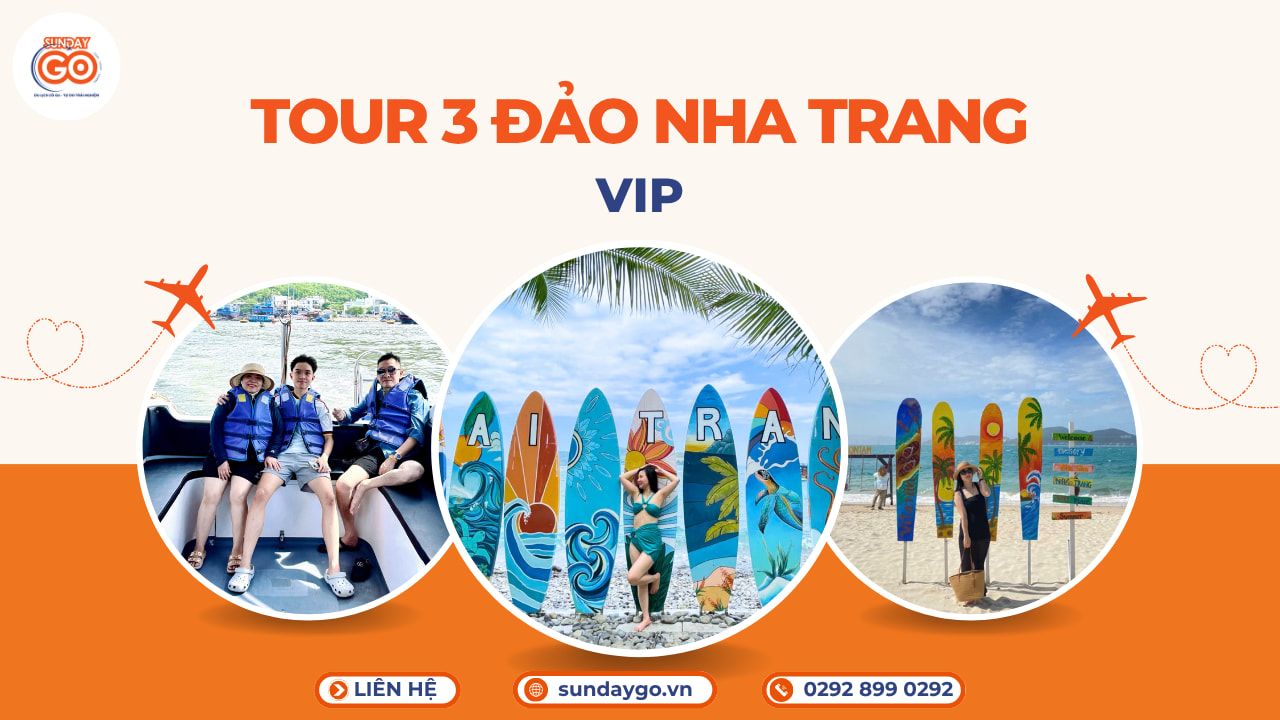 Tour 3 đảo Nha Trang Vip | Cano - Lặn ngắm san hô - Chụp SUP 1 Tour 3 đảo Nha Trang Vip