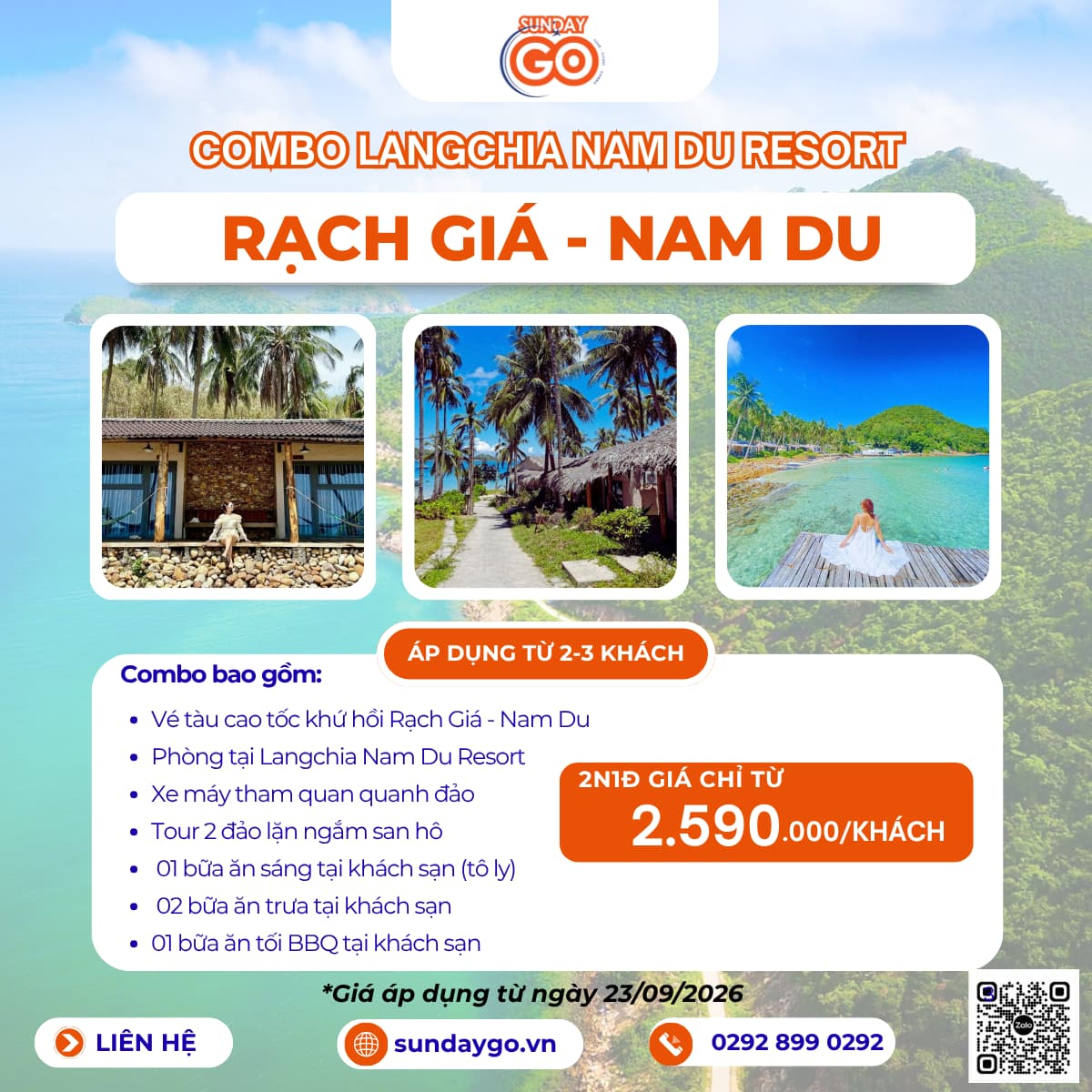 Combo Langchia Nam Du Resort | 2N1Đ | 3N2Đ 13 Combo Langchia Nam Du Resort 2N1Đ chỉ từ 2590k