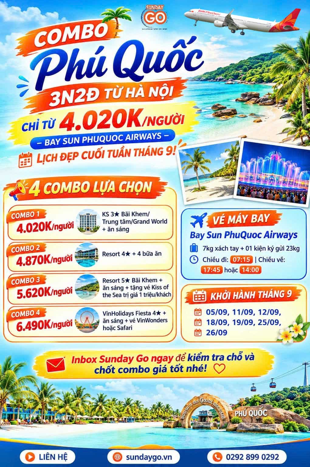 Combo Phú Quốc 3 ngày 2 đêm từ Hà Nội