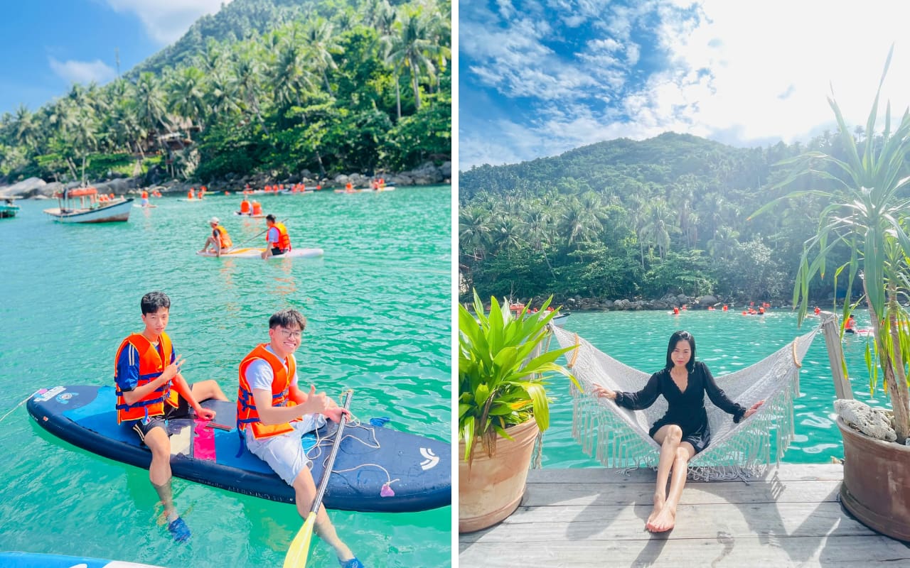 Trải nghiệm chèo sup Hòn Sơn