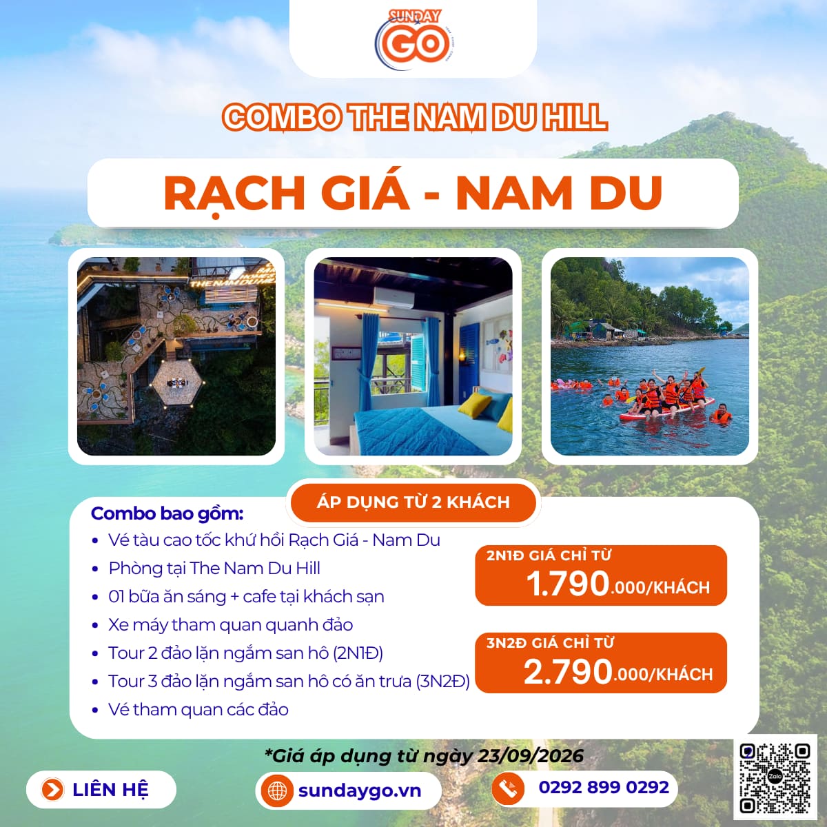 Combo Nam Du 2 ngày 1 đêm từ Rạch Giá | The Nam Du Hill 3 Combo Nam Du 2 ngày 1 đêm chỉ từ 1790k