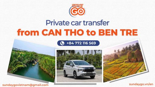 Private car transfer from Can Tho to Ben Tre